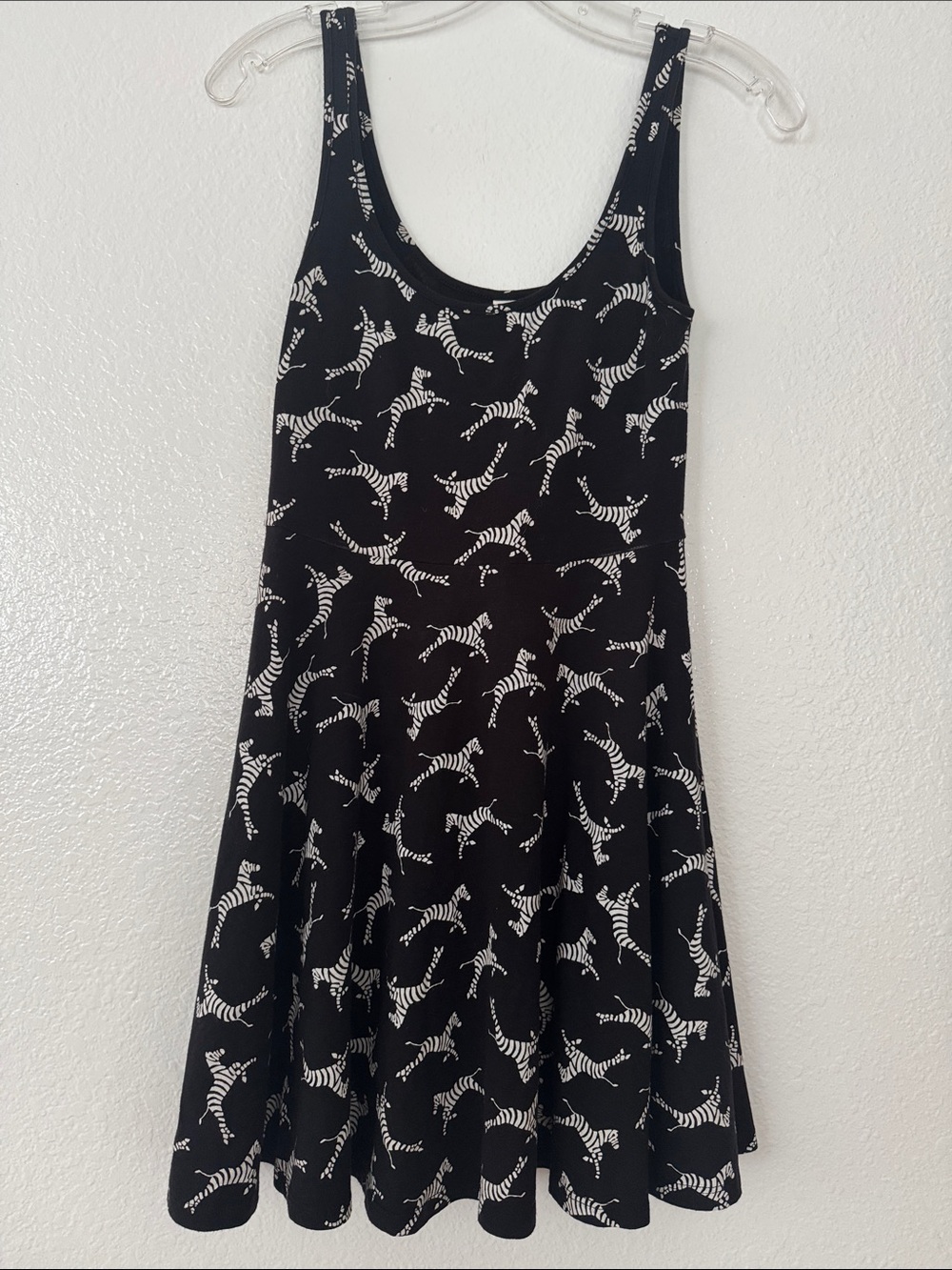 Aeropostale Black Dress with White Zebra Stripe Accents